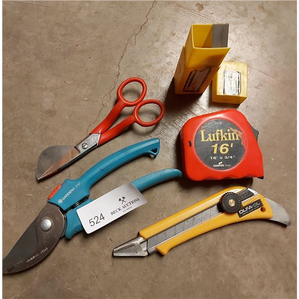 Roberts Duckbill Napping Shears, Olfa Blade Cutter, Gardena Shears, Measuring Tape & More