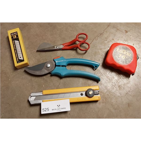 Roberts Duckbill Napping Shears, Olfa Blade Cutter, Gardena Shears, Measuring Tape & More