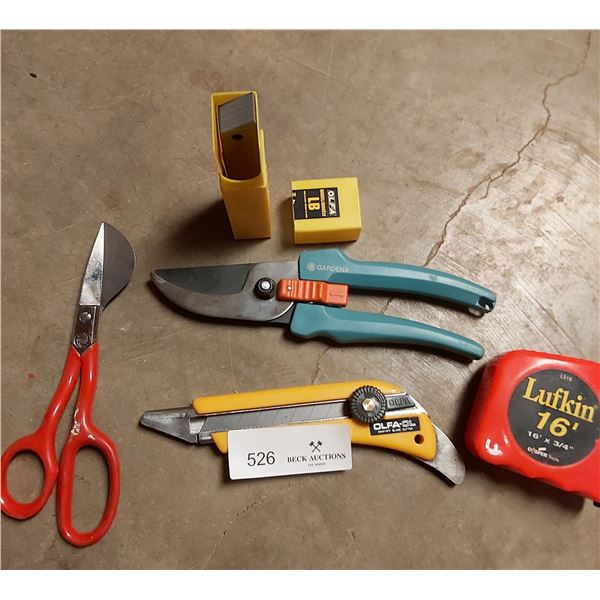 Roberts Duckbill Napping Shears, Olfa Blade Cutter, Gardena Shears, Measuring Tape & More