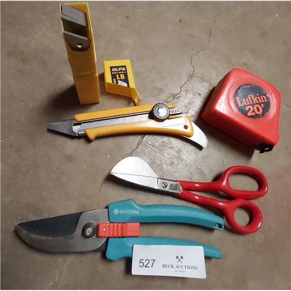 Solingen Duckbill Napping Shears, Olfa Blade Cutter, Gardena Shears, Measuring Tape & More