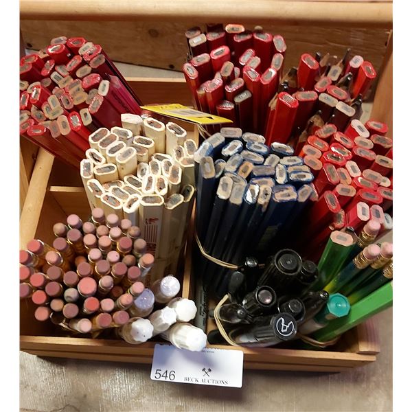 Large Assortment of Shop Pencils and Sharpies