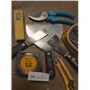 Image 3 : Assortment of Screwdriver bits, Tape Measure, Gardena Pruners, Scrapers, Olfa Knife & more