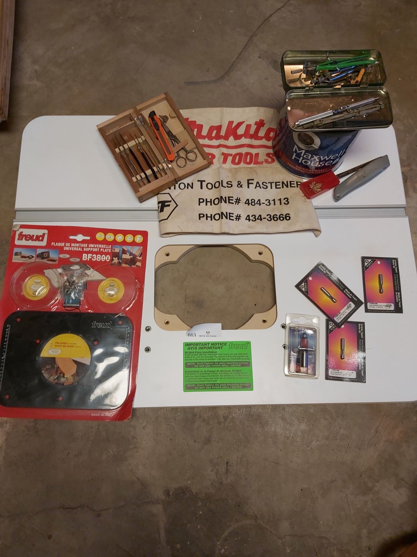 Freud Table Top BF3800, Freud universal Support Plate, Router Bits ...