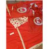 Image 2 : Red Fleece Horse Blanket and 2 Womens Jockey Shirts (Small - Medium) and hat