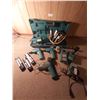Image 1 : Empty Makita Tool Box, Assortment of Makita Batteries and Chargers & 3 Makita Drills