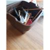 Image 3 : Large Rubbermaid Tote filled with Kitchen Supplies
