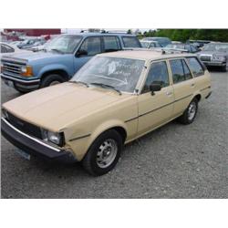 81 TOYOTA COROLLA 5SPD 4DR EXMT.                                      