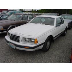 86 FORD T-BIRD TYPE S 2DR EXMT.                                       