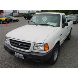 01 FORD RANGER 4SPD W/OD P/U REBUILT TITLE 57,750 ACTUAL              