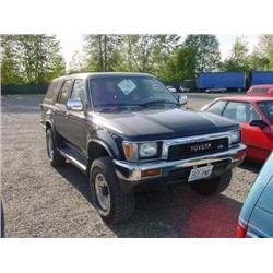 90 TOYOTA 4-RUNNER 4X4 4DR EXMT.                                      