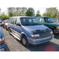 93 PLYMOUTH VOYAGER CAN EXMT.                                         