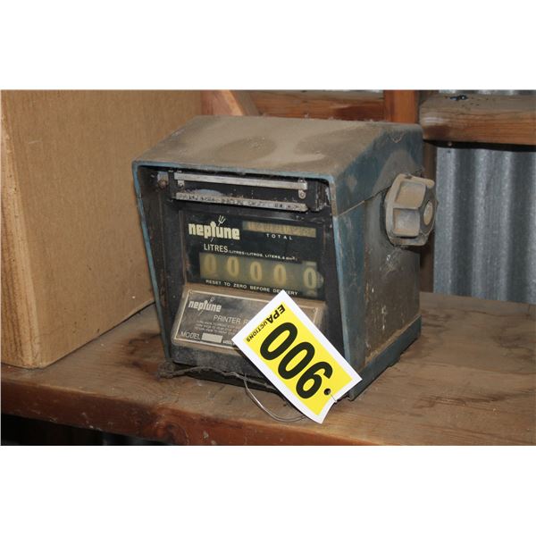 Neptune Model 843 printer register fuel counter