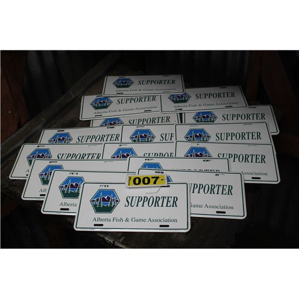 Approx. 15- Fish and game supporter plates