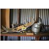 Image 1 : Mop pail, bike pump, tire wrench and antlers c/w tags