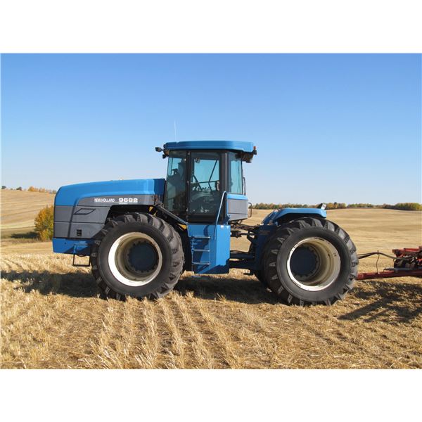 New Holland Versatile 9682 Tractor, P. Shift, 4wd, 700/65-38 Trelleborg tires, 4 hyds & 1 return lin