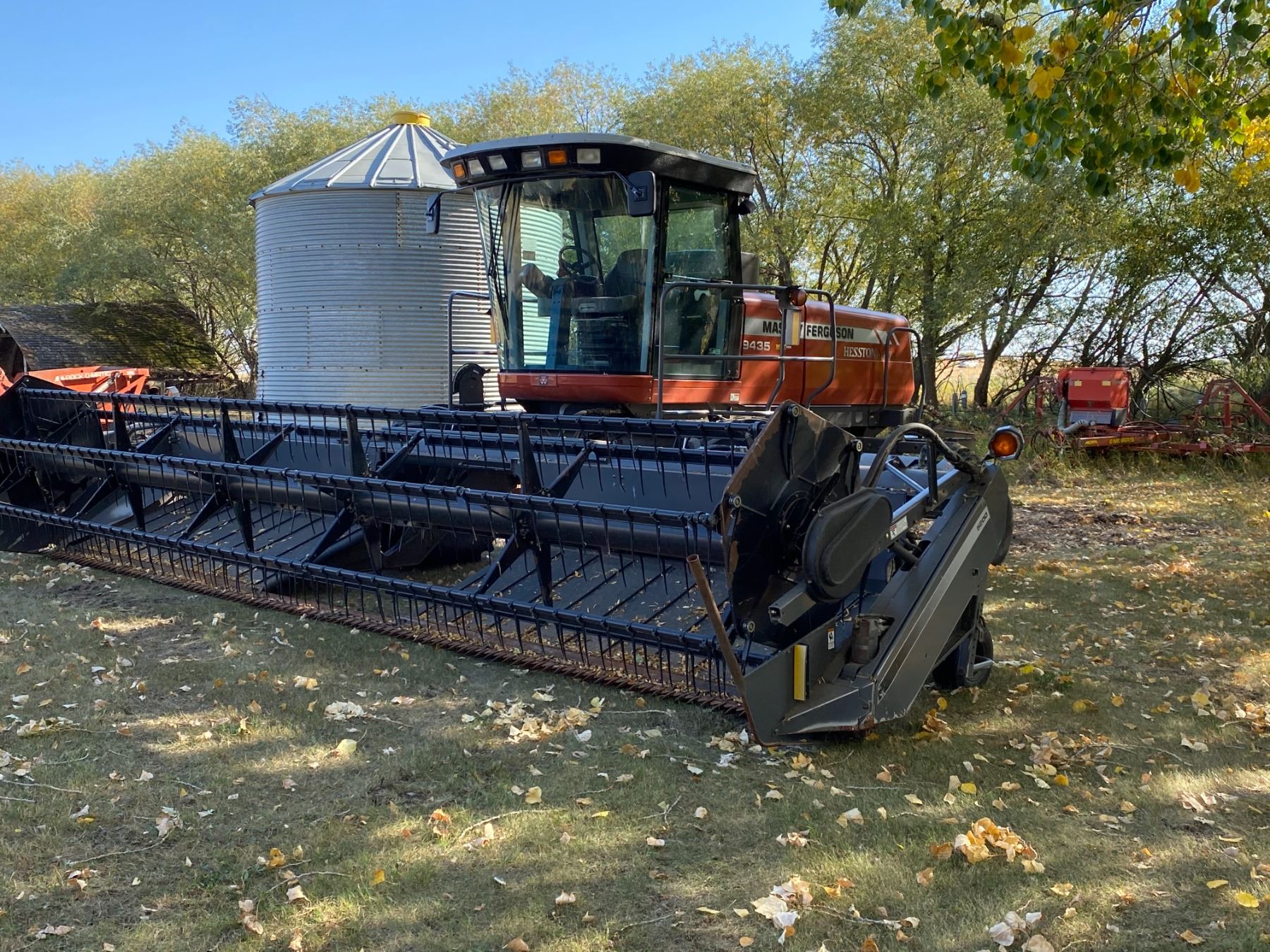 2008 Massey Ferguson /Hesston 9435 Swather CAHR, 25', SN- HT92147, 1244 hrs