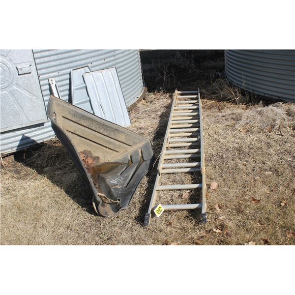 Black hopper & alum. Ext. ladder