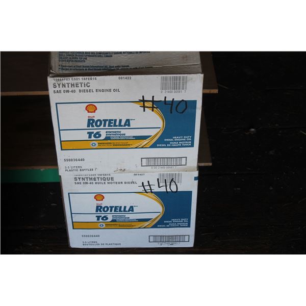 2- Cases of shell T6 0W40 oil