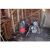 Image 2 : 2- Hyd. Rams, paint pot, 12V Comp., 6 drawer tool cabinet, misc. plywood, old pressure washer, come-