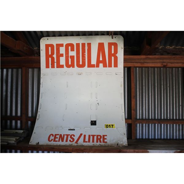 Approx. 3' x 4' Metal gas price sign
