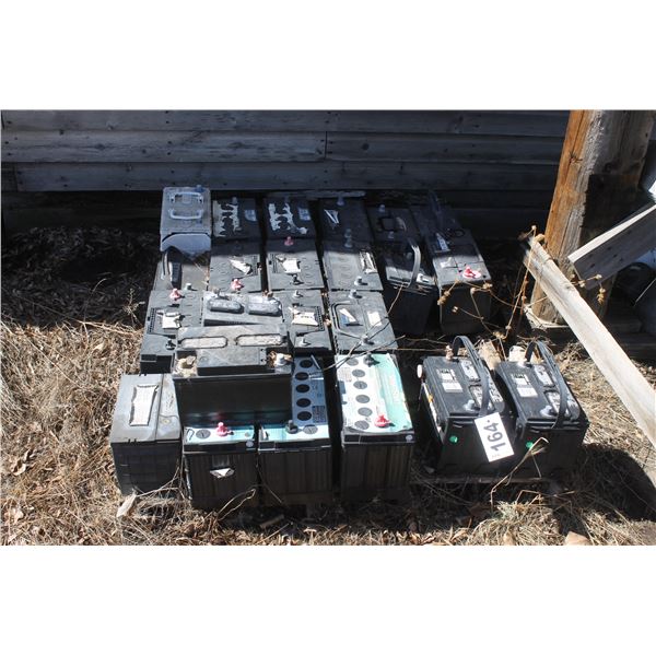 Pallet of used batteries