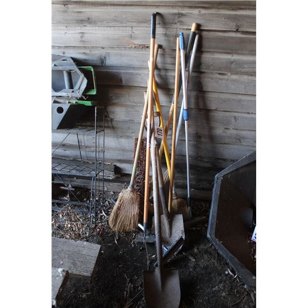 Qty of brooms, spades etc.