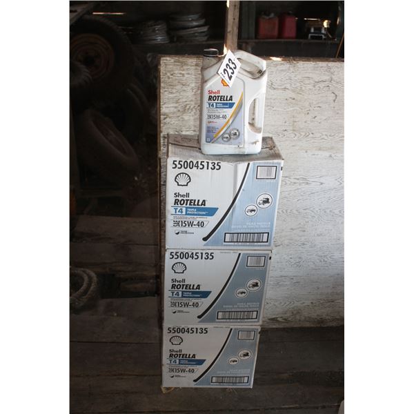 9 1/2 jugs of shell 15W40 diesel oil