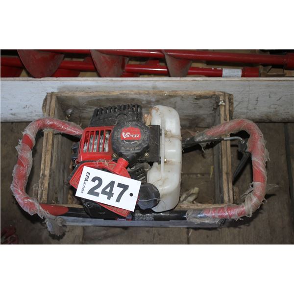 Viper ice auger c/w 2- 8" augers in box