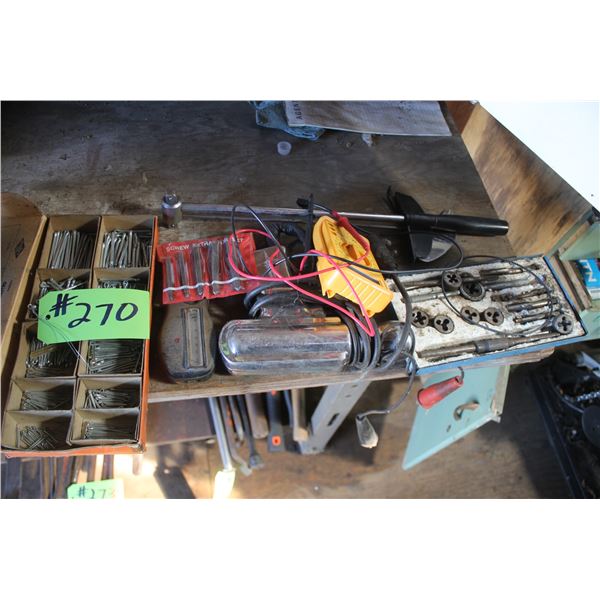 Cotter pins, screw extractor, torque wrench testers and timing light