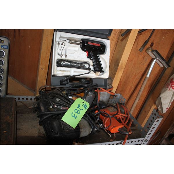 Elec. Soldering gun, 4- elec. Drills