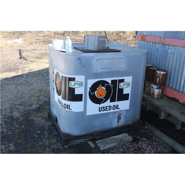 Approx. 250gal used oil tank