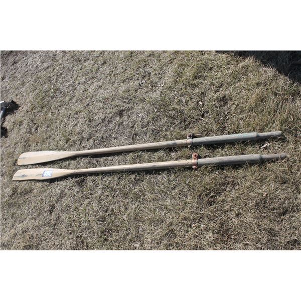 2- Wood oars