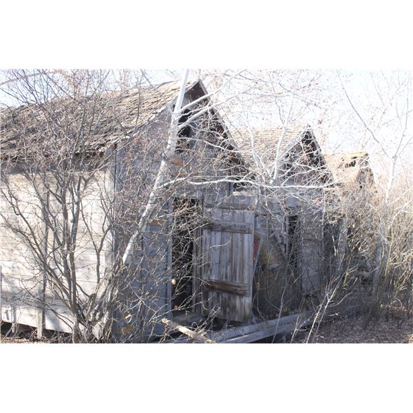 3- Old wood grain bins (Buyer responsible to load)