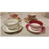 Image 2 : An Assortment Of Four Gorgeous Tea Cups With Matching Saucers