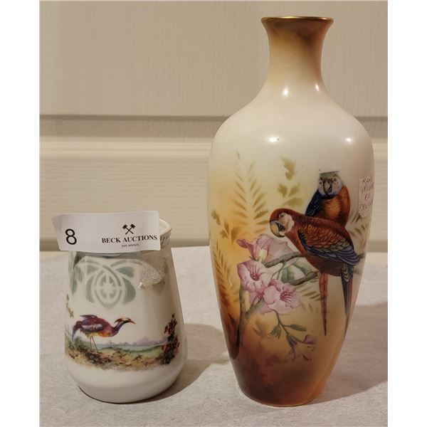 A Pair Of Stunning Bird-Themed Vases