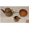 Image 2 : A Watcombe Tea Pot/Creamer And Bowl.