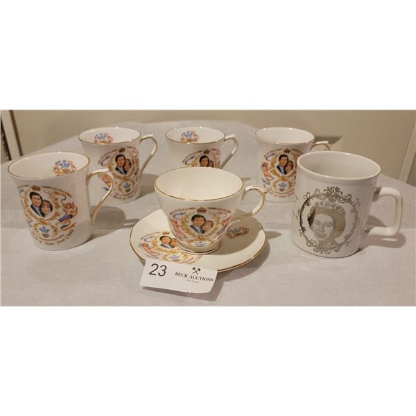 A Gorgeous Set Of Tea Cups Commemorating The Birth Of Price William( Feat. Princess Diana)/ & More!