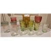 Image 1 : An Assortment of Beautiful Hand Painted Glassware/Vase in a Variety of Colors