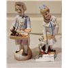Image 1 : A Pair of Delightful Child Ornaments; Dressed in Victorian Era Garb.