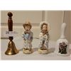 Image 1 : A Pair of Grandparent-Themed Ornaments And A Pair Of Charming Hand Bells