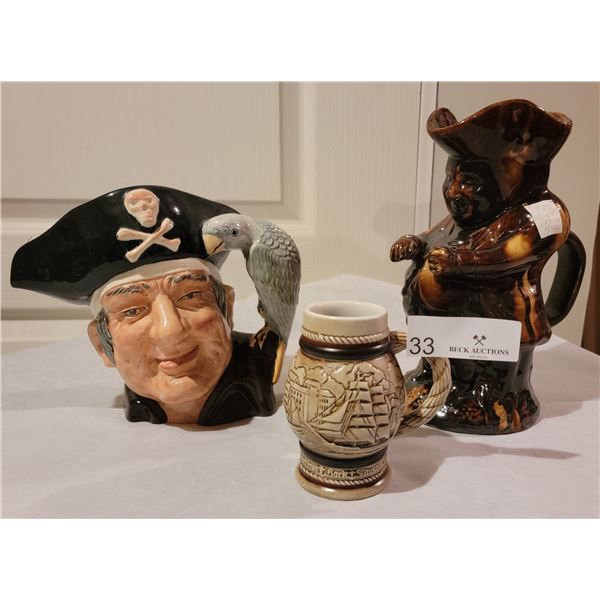 An Assortment of Pirate-Themed Ornaments( Porcelain)