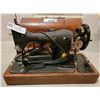 Image 1 : A Stunning Antique Sewing Machine By Singer, Complete With Wooden Case.