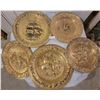 Image 1 : An Assortment Of Decorative Brass Colored Wall Plates