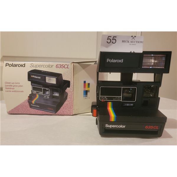 A Polaroid: SuperColor 635CL Instant Camera