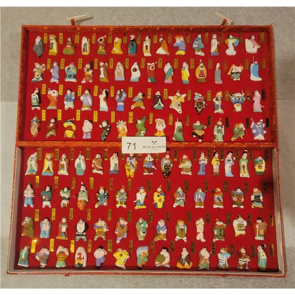 A Set Of Chinese Folklore Miniature Figurines(Hand Painted)