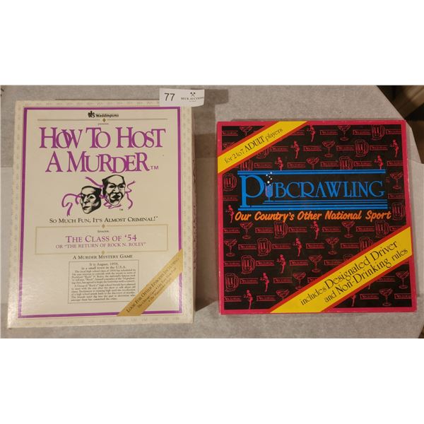 Hosting A Murder and Pub Crawl(Board Games)