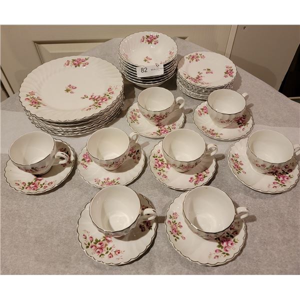 A Wonderful Collection of Beautiful China By Johnson Bro-Feat. Tea Cups, Saucers, Dinner Plates etc