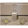 Image 1 : Two Absolutely Gorgeous PinWheel Crystal Vase/Candy Dish With A Glass Creamer