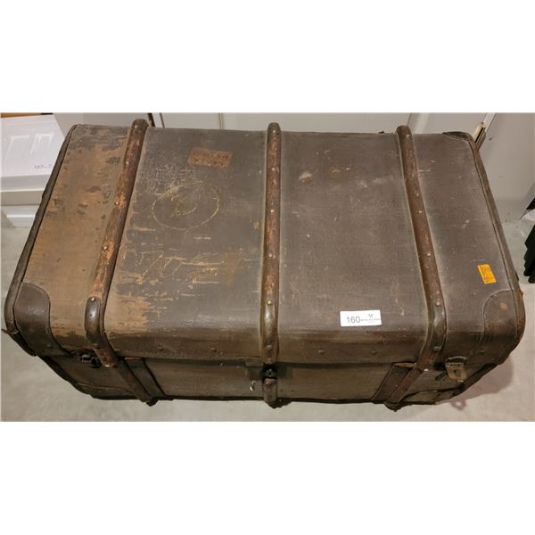 A Vintage Wooden Travelers Chest