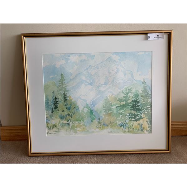 Edith Miller Original Watercolour Painting of Mountain Scenery